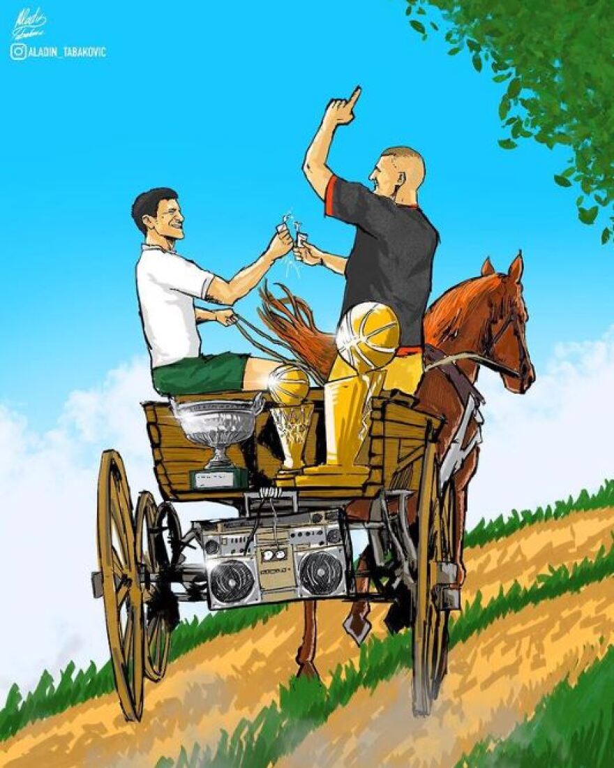 Τζόκοβιτς - Γιόκιτς: Το σκίτσο τους που έγινε viral στη Σερβία! 