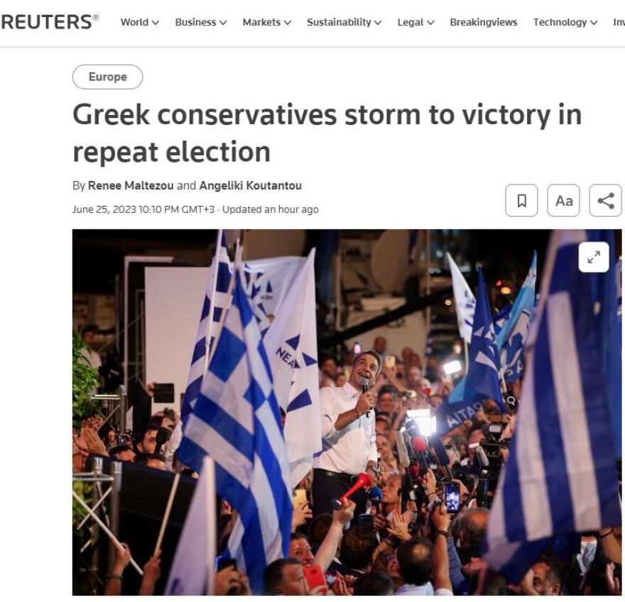 Εκλογές 2023: Τα διεθνή ΜΜΕ για τη «σαφή και συντριπτική» νίκη Μητσοτάκη - «Η ελληνική Αριστερά βουλιάζει»