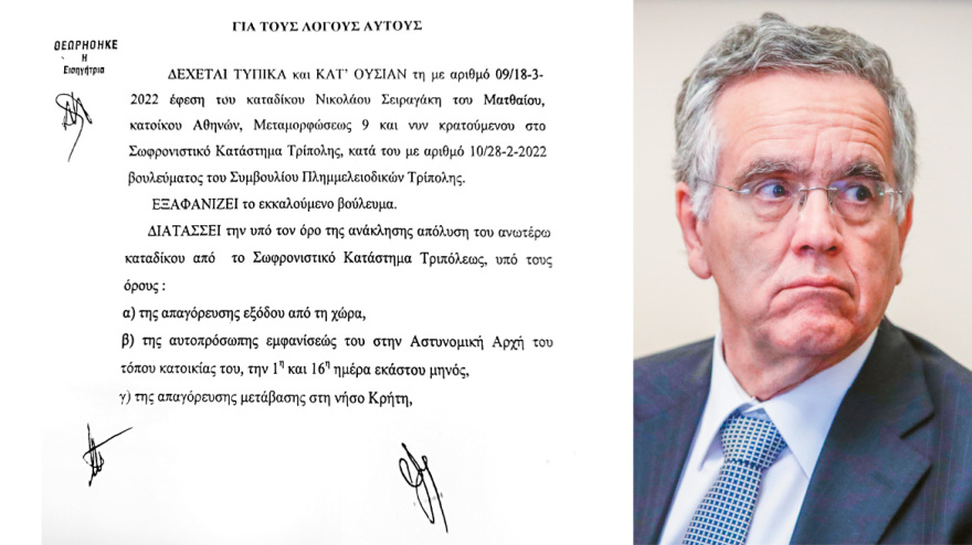 Άρειος Πάγος: «Ο Σειραγάκης δεν απεξαρτήθηκε από την έξη της εφηβοφιλίας»
