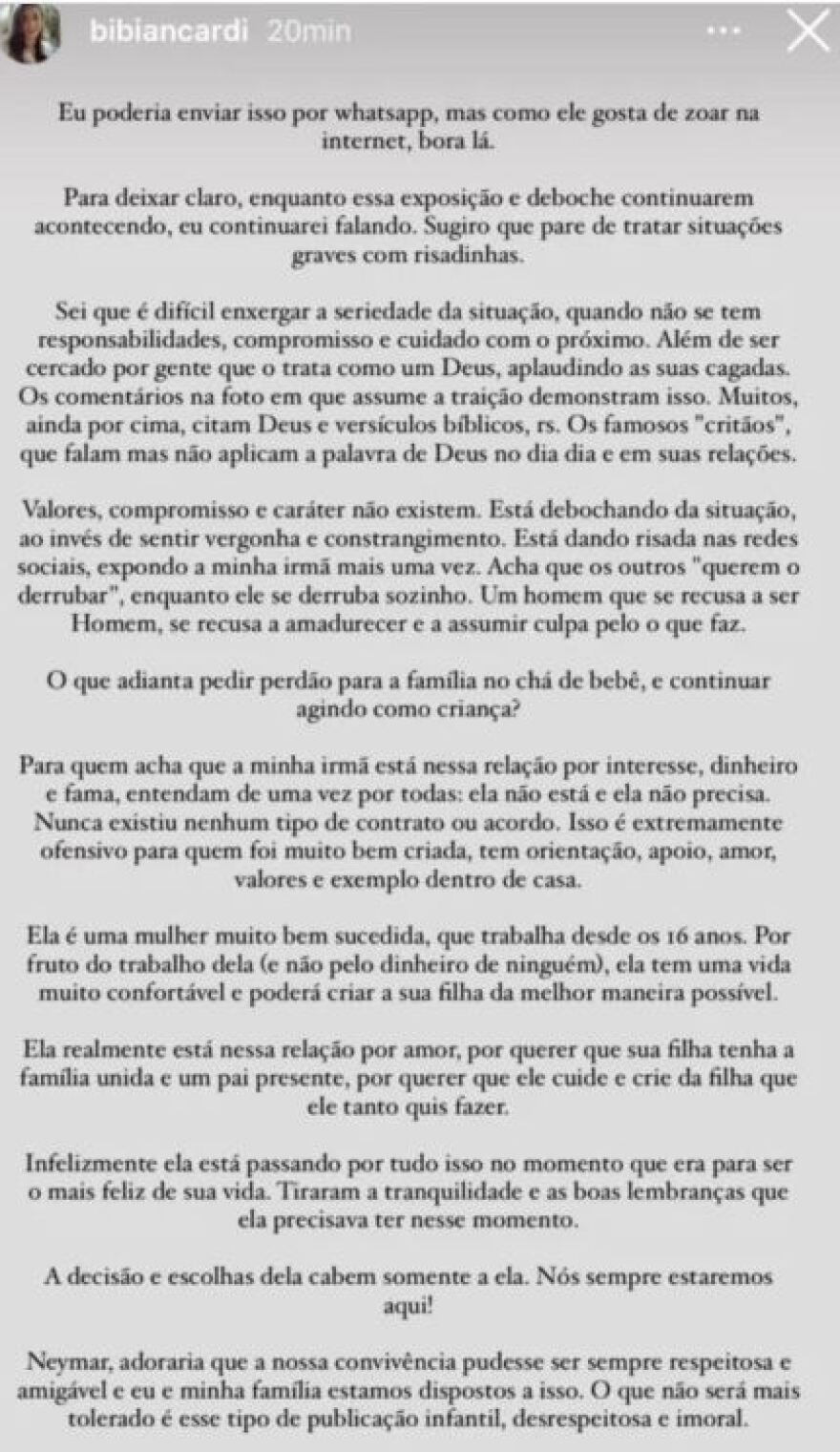  Επίθεση στον Νεϊμάρ από την «κουνιάδα» του: «Κάνει πλάκα με την απιστία αντί να νιώθει ντροπή»