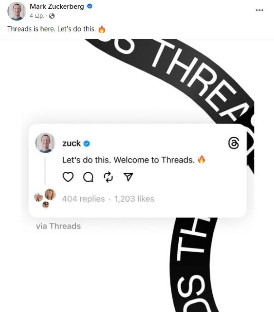 Ζούκερμπεργκ vs Μασκ: Σαρώνει το «Threads» με 10 εκατ. εγγραφές σε λίγες ώρες