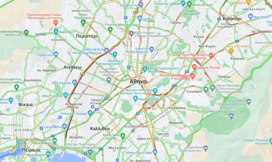 Κίνηση: Καθυστερήσεις στους δρόμους του Λεκανοπεδίου - Προβλήματα σε Αττική οδό και Κηφισό 