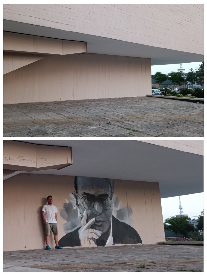 ΑΠΘ: Έσβησαν γκράφιτι με προσωπογραφία του Θεόδωρου Αγγελόπουλου - «Ήμουν παράτυπος, αλλά...» λέει ο δημιουργός του