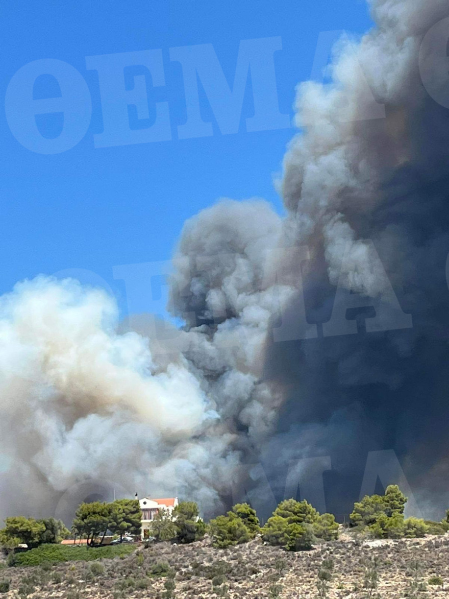 Μεγάλη φωτιά στο Λουτράκι: Έκλεισε η παλαιά και η νέα Εθνική οδός από Αγίους Θεοδώρους έως κόμβο Επιδαύρου