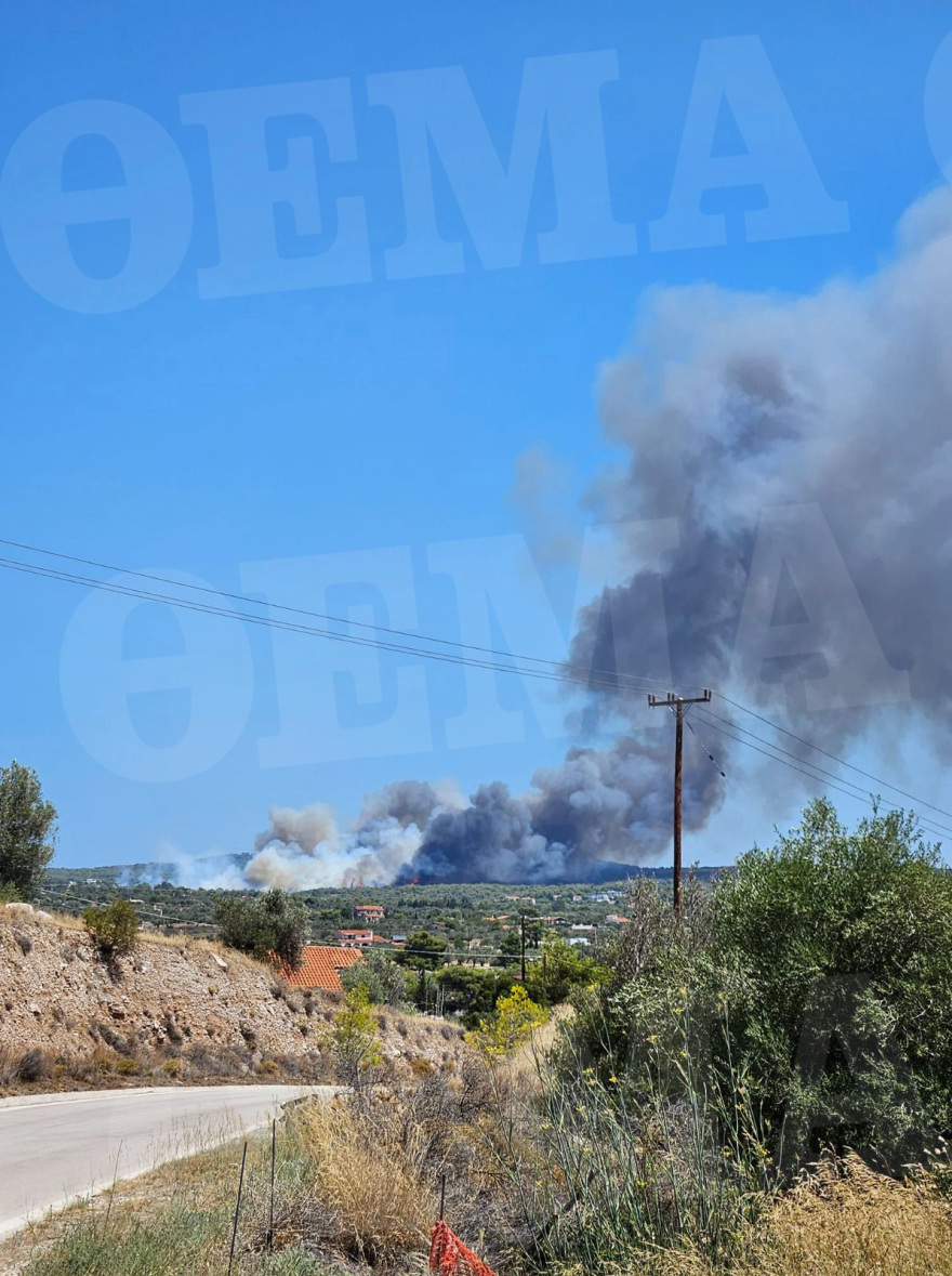 Μεγάλη φωτιά στο Λουτράκι: Έκλεισε η παλαιά και η νέα Εθνική οδός από Αγίους Θεοδώρους έως κόμβο Επιδαύρου