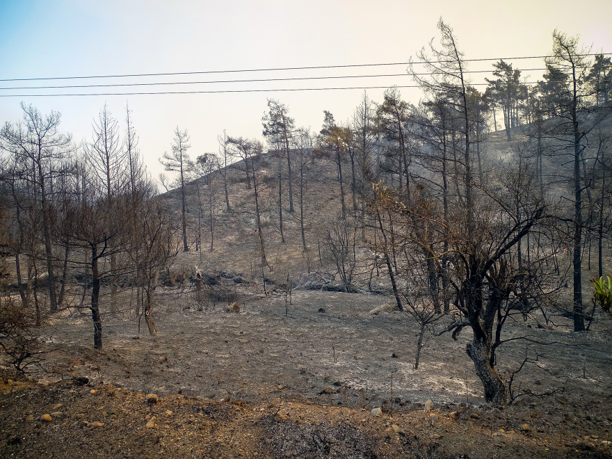 Φωτιές: Σε κατάσταση έκτακτης ανάγκης τρεις περιοχές στη Ρόδο