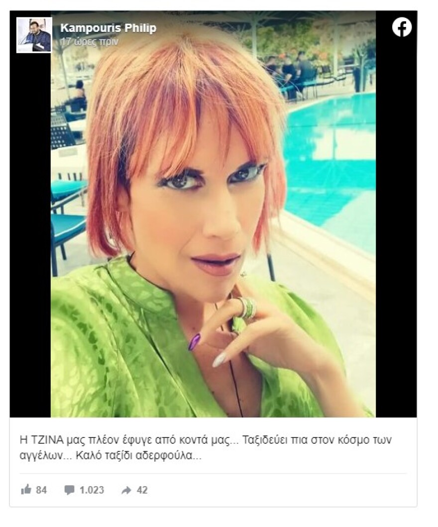 Τζίνα Ντρούλις: Η τελευταία δημόσια εμφάνιση και η αντίστροφη μέτρηση για τη ζωή της