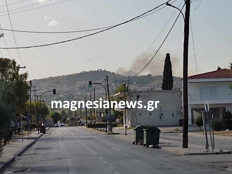 Πυρκαγιά στην περιοχή πεδίου βολής Βόλου -  Iσχυρές δυνάμεις επιχειρούν στο σημείο