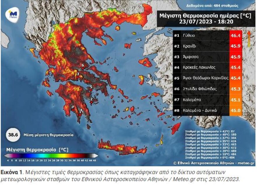 Καύσωνας - meteo: Οι 6 περιοχές όπου έχει καταγραφεί ρεκόρ μέγιστης θερμοκρασίας στη χώρα, από το 1958 μέχρι σήμερα