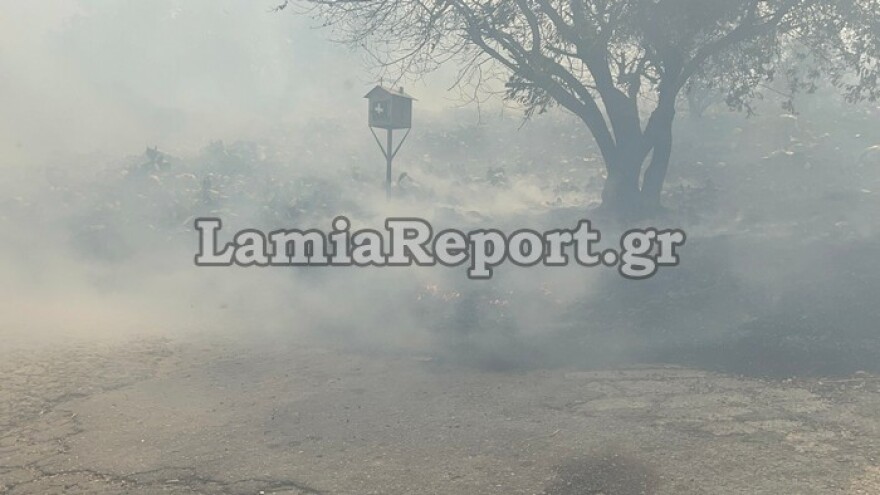 Λαμία: Καίγονται σπίτια - Μήνυμα του «112» για εκκένωση προς Στυλίδα