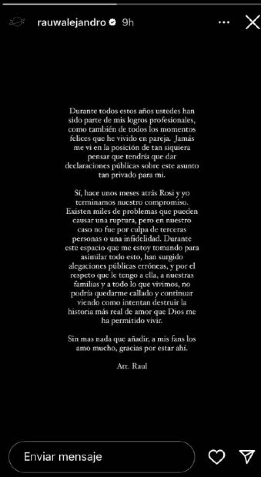 Ροσαλία: Ο πρώην της, Rauw Alejandro απαντά στα δημοσιεύματα που τον θέλουν να την απάτησε