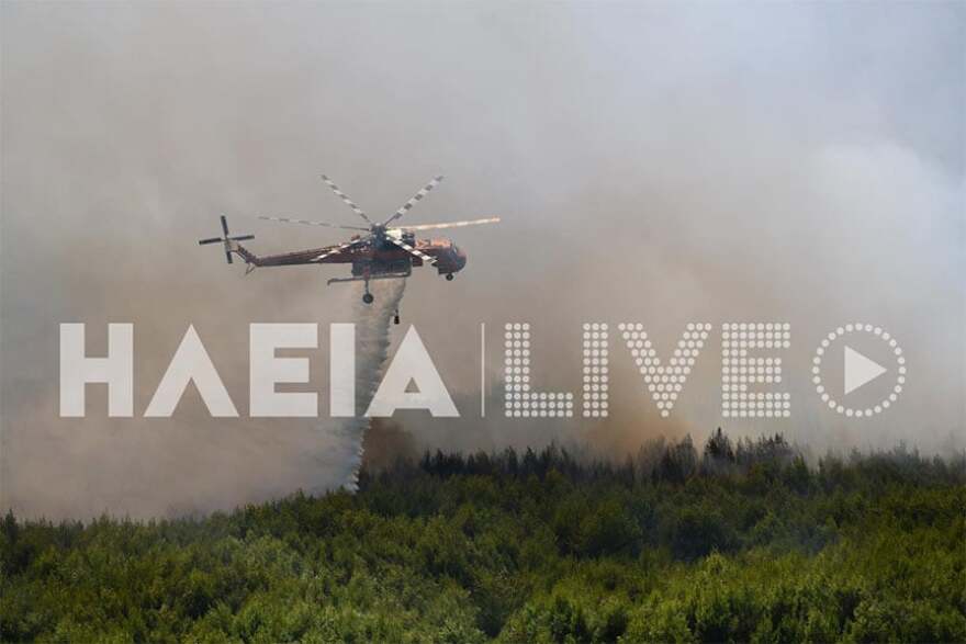 Ηλεία: Μέτωπα σε Παλαιοβαρβάσαινα, Σαλμώνη και Αρχαία Ολυμπία - Κοντά σε σπίτια οι φλόγες, μήνυμα 112 για εκκένωση