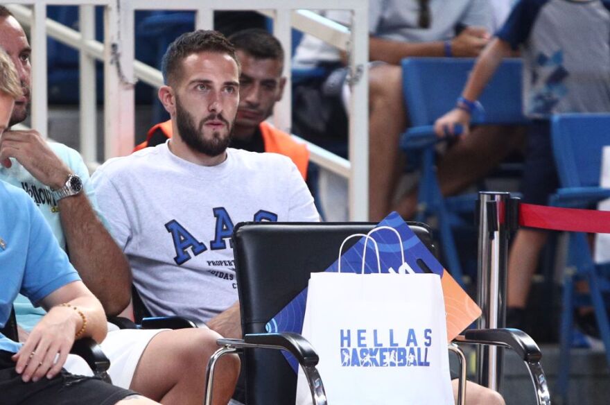 Ελλάδα - Σλοβενία: Στο κλειστό του ΟΑΚΑ ο Κώστας Φορτούνης