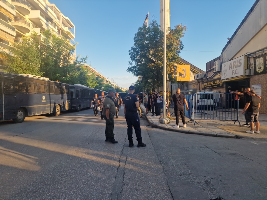 Θεσσαλονίκη: Δρακόντεια μέτρα ασφαλείας για το Άρης - Ντιναμό Κιέβου, δείτε βίντεο και φωτογραφίες