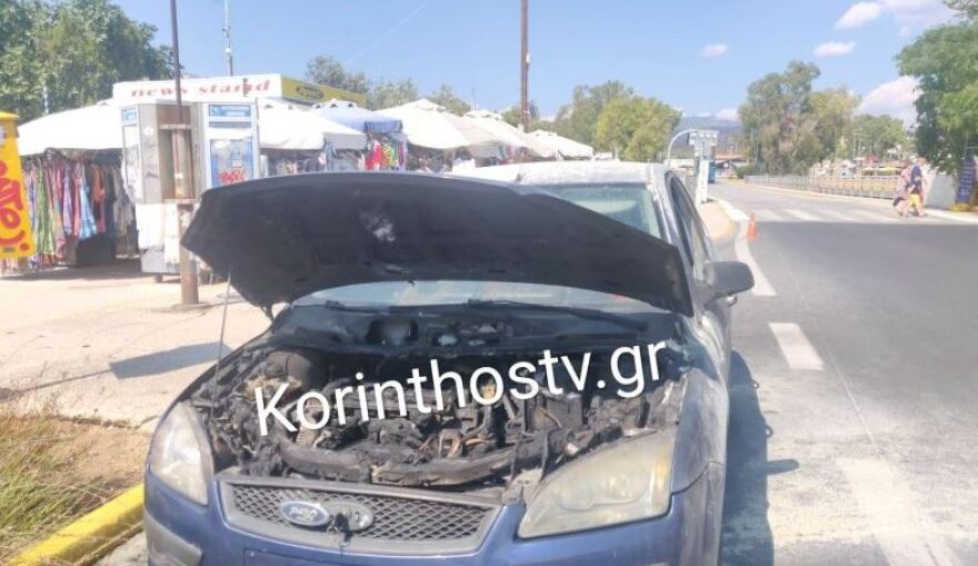 Κόρινθος: Αυτοκίνητο «λαμπάδιασε» εν κινήσει στη γέφυρα του Ισθμού - Δείτε βίντεο και φωτογραφίες