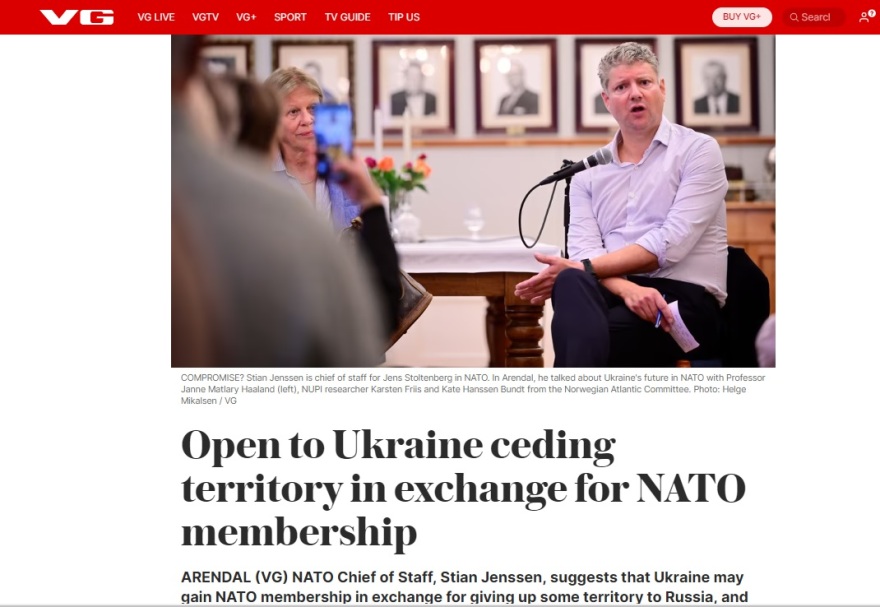 Πόλεμος στην Ουκρανία: Η Ουκρανία μπορεί να μπει στο ΝΑΤΟ αν παραχωρήσει εδάφη στη Ρωσία, λέει το «δεξί χέρι» του Στόλτενμπεργκ