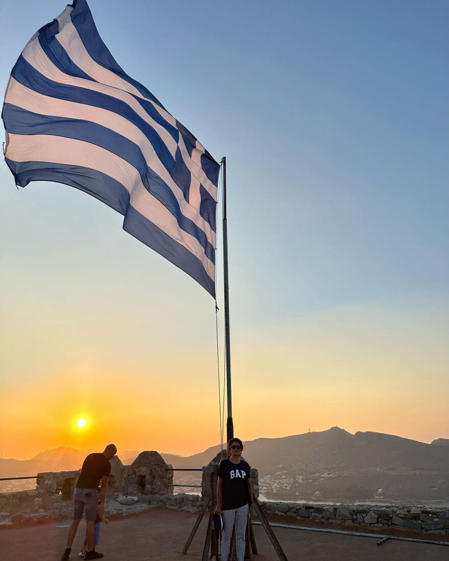 Λέρος: Ενθουσιασμένη η Άλκηστις Πρωτοψάλτη με το νησί