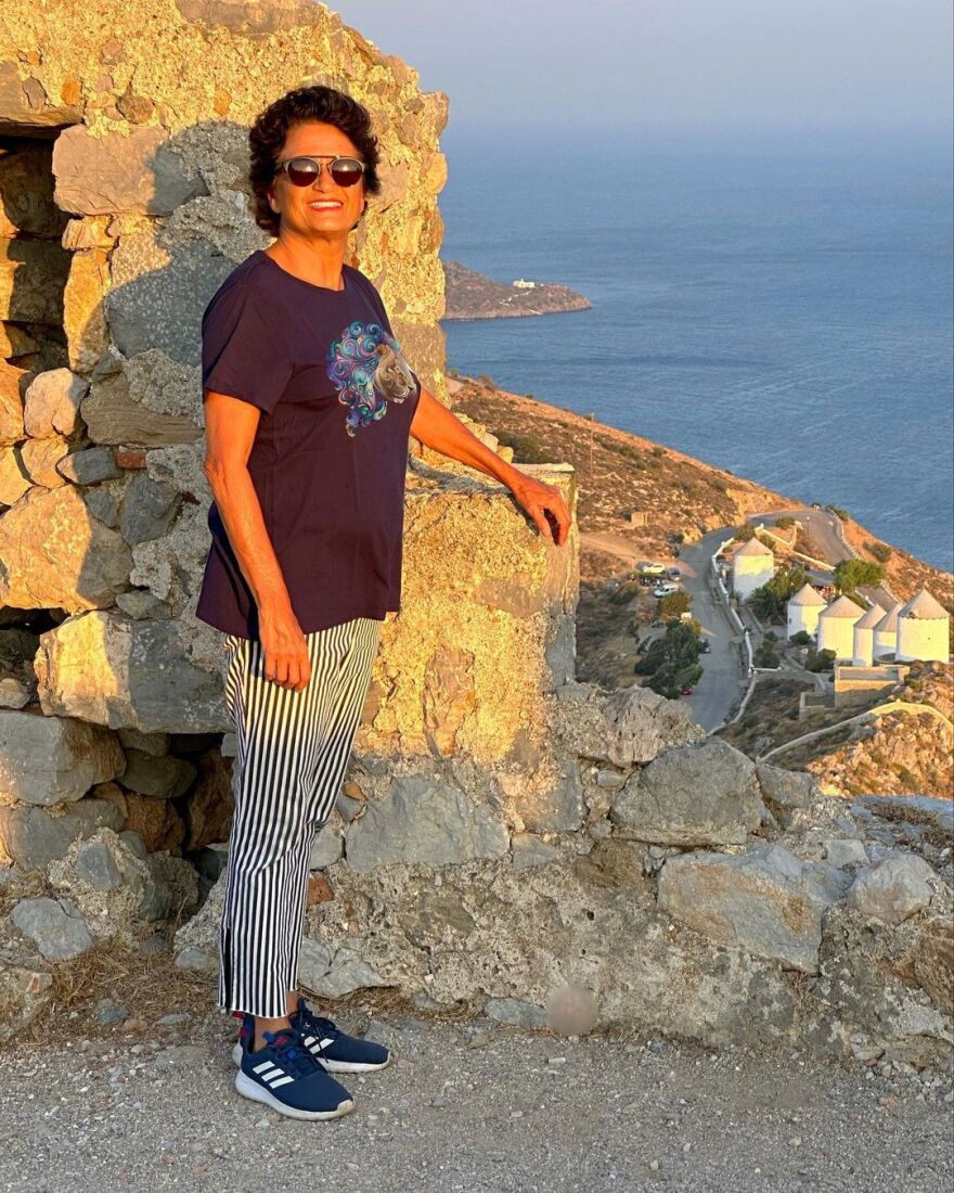 Λέρος: Ενθουσιασμένη η Άλκηστις Πρωτοψάλτη με το νησί