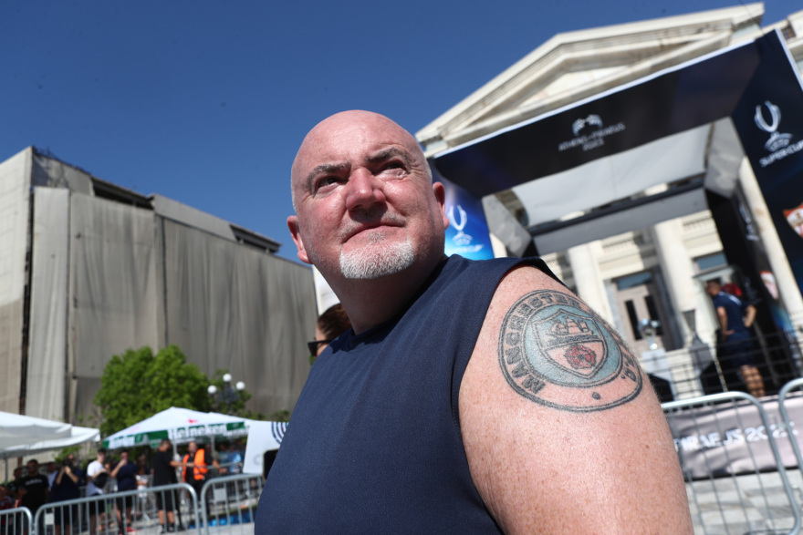 Uefa Super Cup: Στην Αθήνα οπαδοί της Μάντσεστερ Σίτι και της Σεβίλλης - Δείτε φωτογραφίες