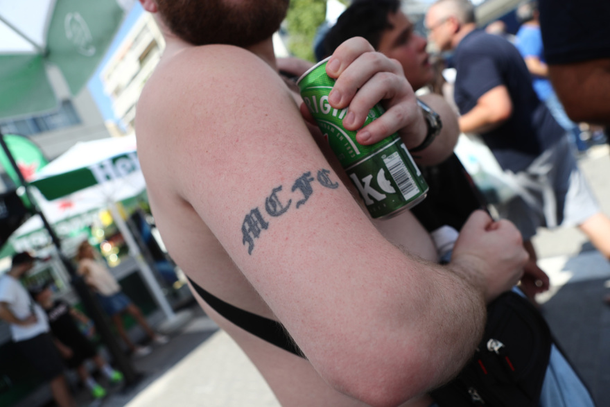 Uefa Super Cup: Στην Αθήνα οπαδοί της Μάντσεστερ Σίτι και της Σεβίλλης - Δείτε φωτογραφίες