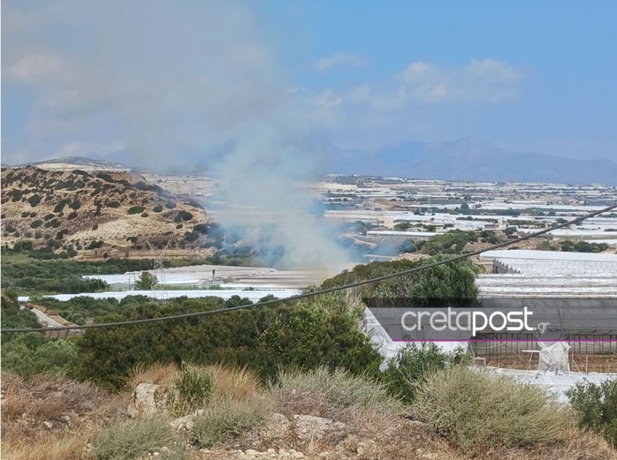 Κρήτη: Νέο πύρινο μέτωπο στα Πεζά