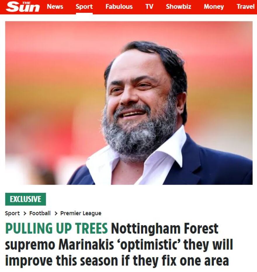 Μαρινάκης στη «Sun»: «Υπάρχει πλάνο επέκτασης του Καραϊσκάκη»