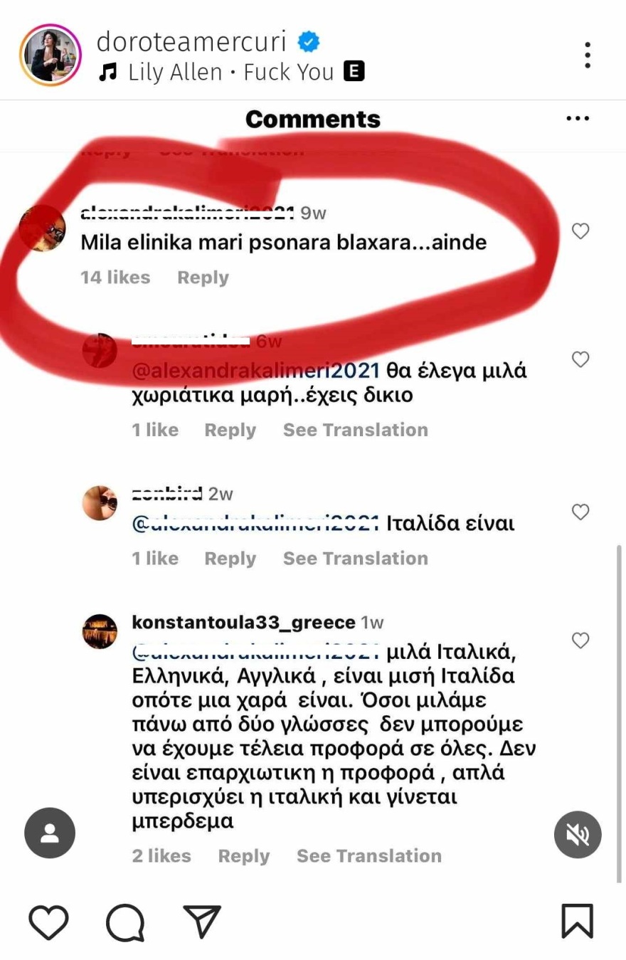 Δωροθέα Μερκούρη: «Μίλα ελληνικά, ψωνάρα, βλαχάρα»: Η διαδικτυακή επίθεση και η απάντησή της