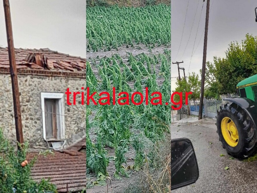 Τρίκαλα: Ισχυρό μπουρίνι μετέτρεψε τους δρόμους σε ποτάμια, χωρίς ρεύμα οικισμοί (βίντεο και φωτογραφίες)