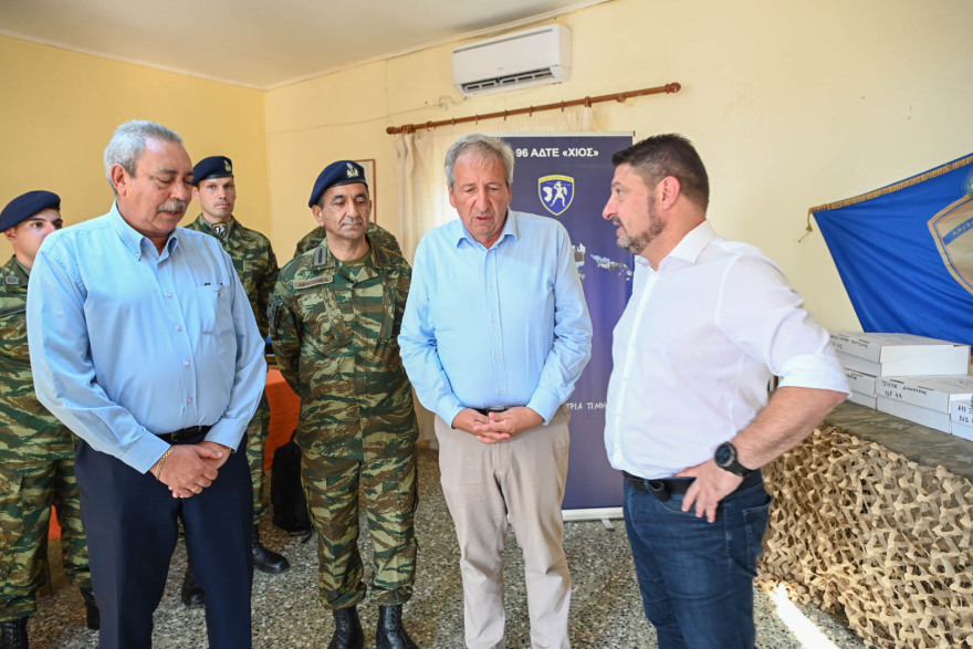 Στα επιτηρητικά φυλάκια «Οινουσσών» και «Παναγιάς» ο Χαρδαλιάς