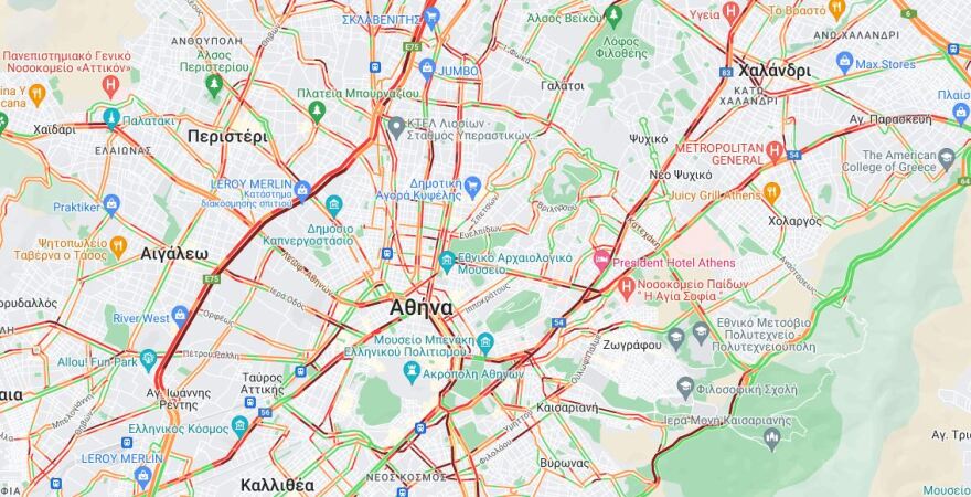 Κίνηση: Διακοπές στην κυκλοφορία και μεγάλες καθυστερήσεις στους δρόμους του Λεκανοπεδίου 