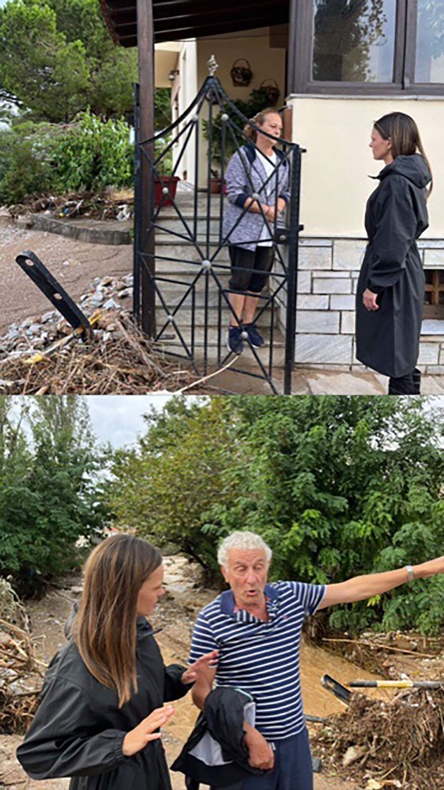 Έφη Αχτσιόγλου: Περιοδεία στις πλημμυρισμένες περιοχές του Βόλου