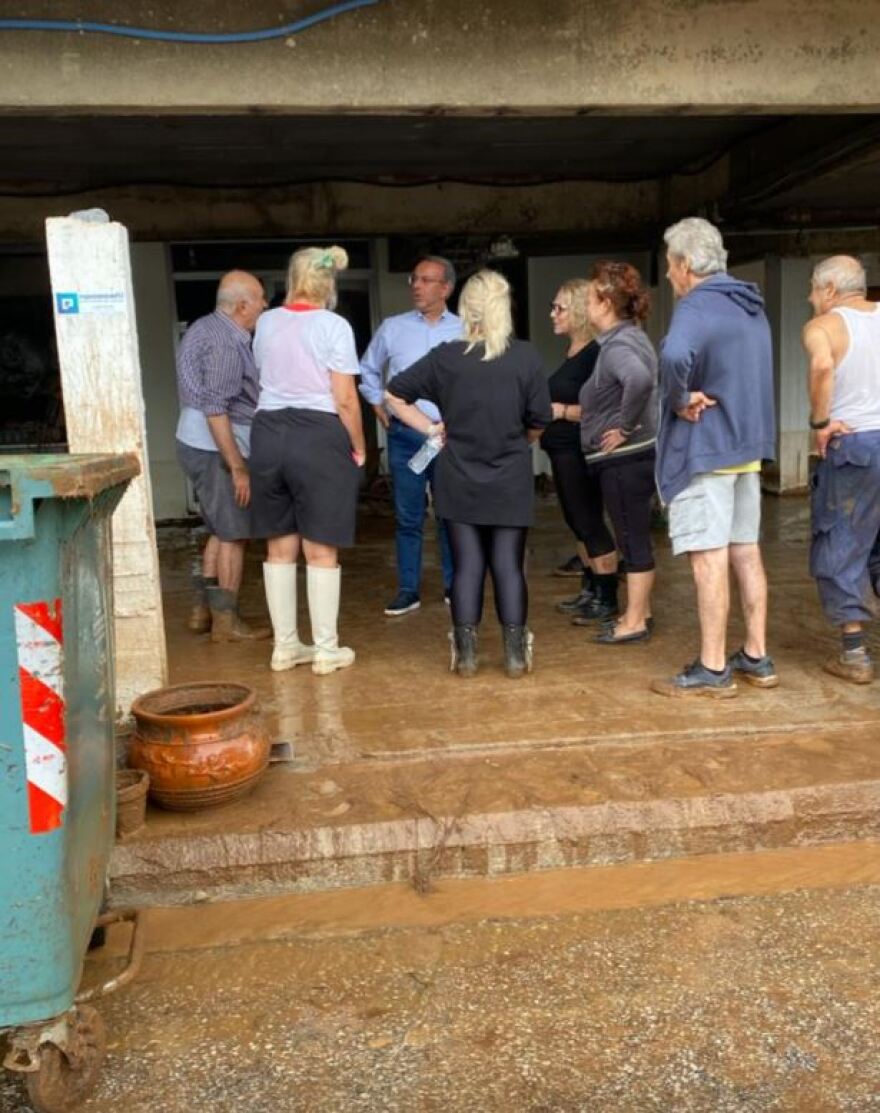 Κακοκαιρία Daniel: Σταϊκούρας και Ταχιάος στις πληγείσες περιοχές - Δείτε φωτογραφίες