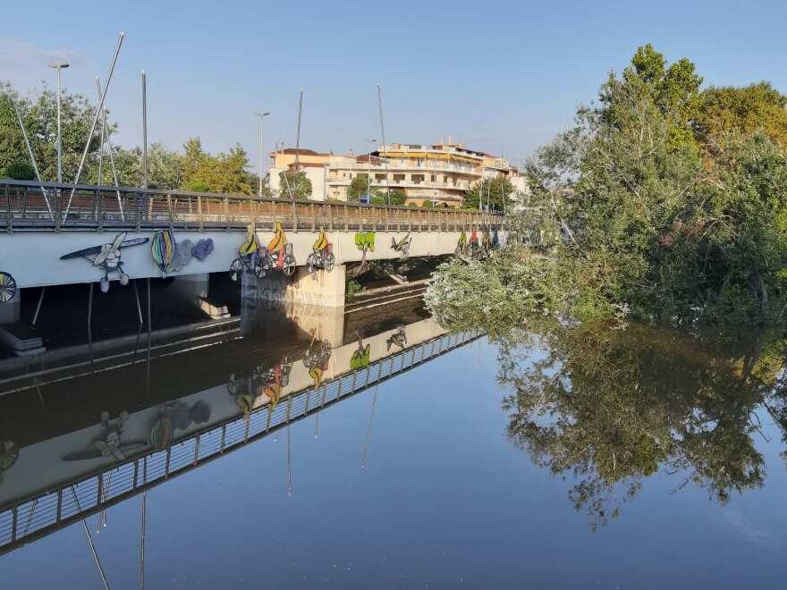 Κακοκαιρία Daniel - Λάρισα: Γέμισε νερό η εσωτερική κοίτη του Πηνειού
