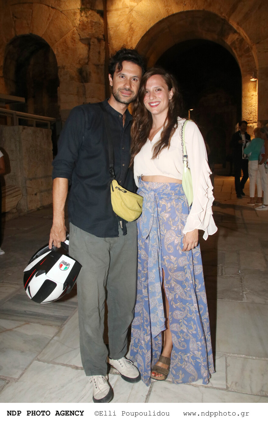 Ορφέας Αυγουστίδης - Γεωργία Κρασσά: Παρακολούθησαν τις «Βάκχες» στο Ηρώδειο 