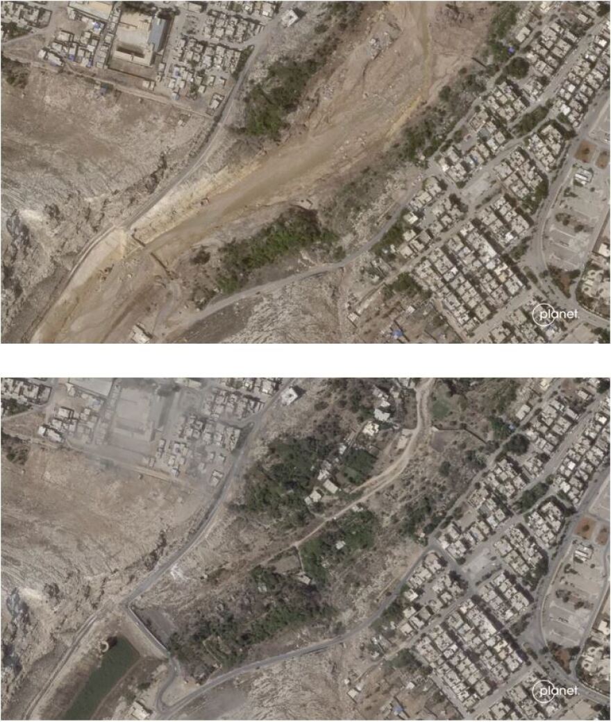 Κακοκαιρία Daniel: Η Ντέρνα πριν και μετά, έχει εξαφανιστεί το 1/4 της πόλης