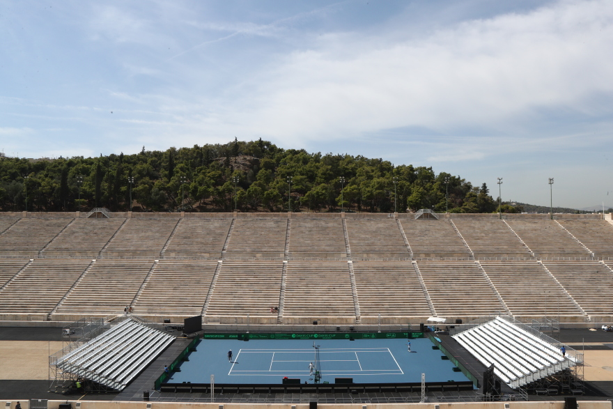 Davis Cup: Το Παναθηναϊκό Στάδιο «μεταμορφώθηκε» και θα φιλοξενήσει για πρώτη φορά αγώνες τένις - Φωτογραφίες και βίντεο 