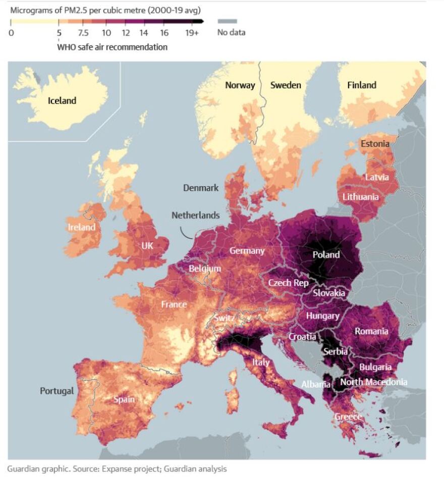Ατμοσφαιρική ρύπανση - Guardian: Το 98% των Ευρωπαίων αναπνέει τοξικό αέρα