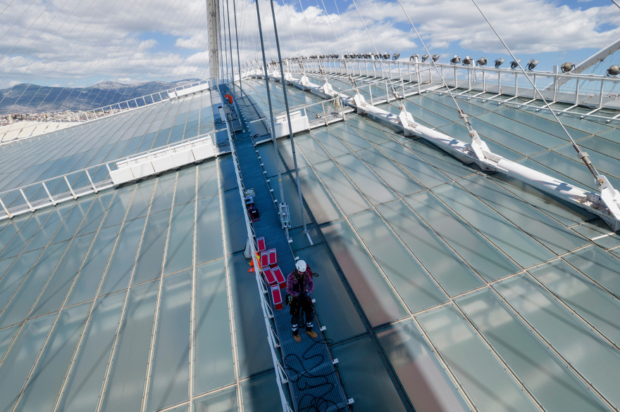 Έκλεισε το ΟΑΚΑ και το ποδηλατοδρόμιο λόγω προβλήματος στατικότητας στο στέγαστρο Καλατράβα