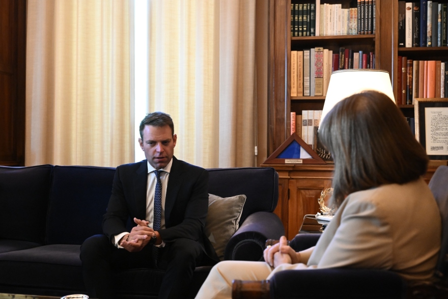 Στέφανος Κασσελάκης:  Για τις πλημμύρες συζήτησε με τη Σακελλαροπούλου στο Προεδρικό Μέγαρο