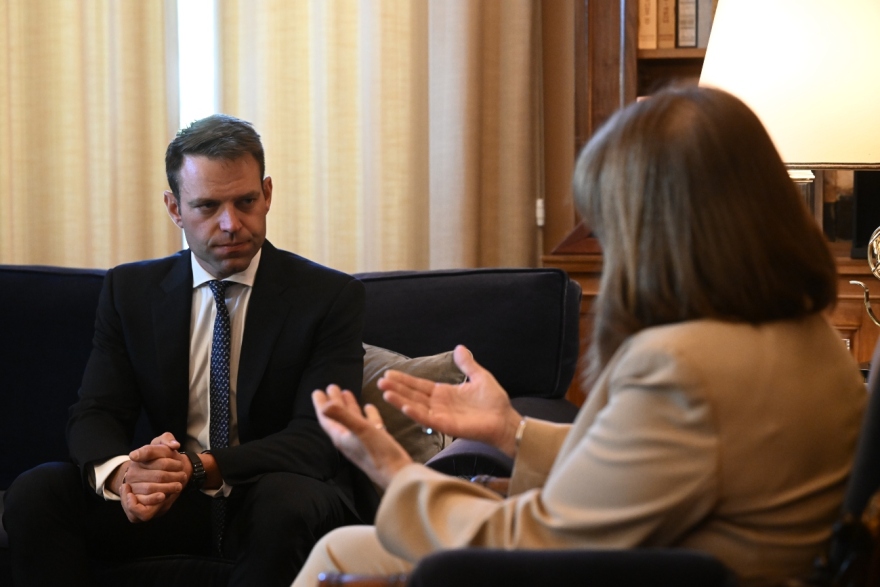 Στέφανος Κασσελάκης:  Για τις πλημμύρες συζήτησε με τη Σακελλαροπούλου στο Προεδρικό Μέγαρο