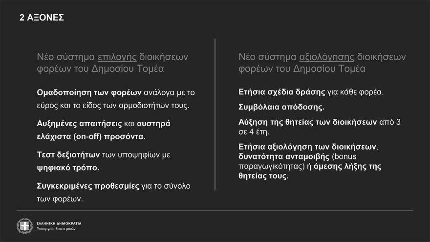 Δημόσιο: Πώς θα επιλέγονται οι διοικήσεις - Τα κριτήρια για 600 πρόσωπα και τα τεστ δεξιοτήτων