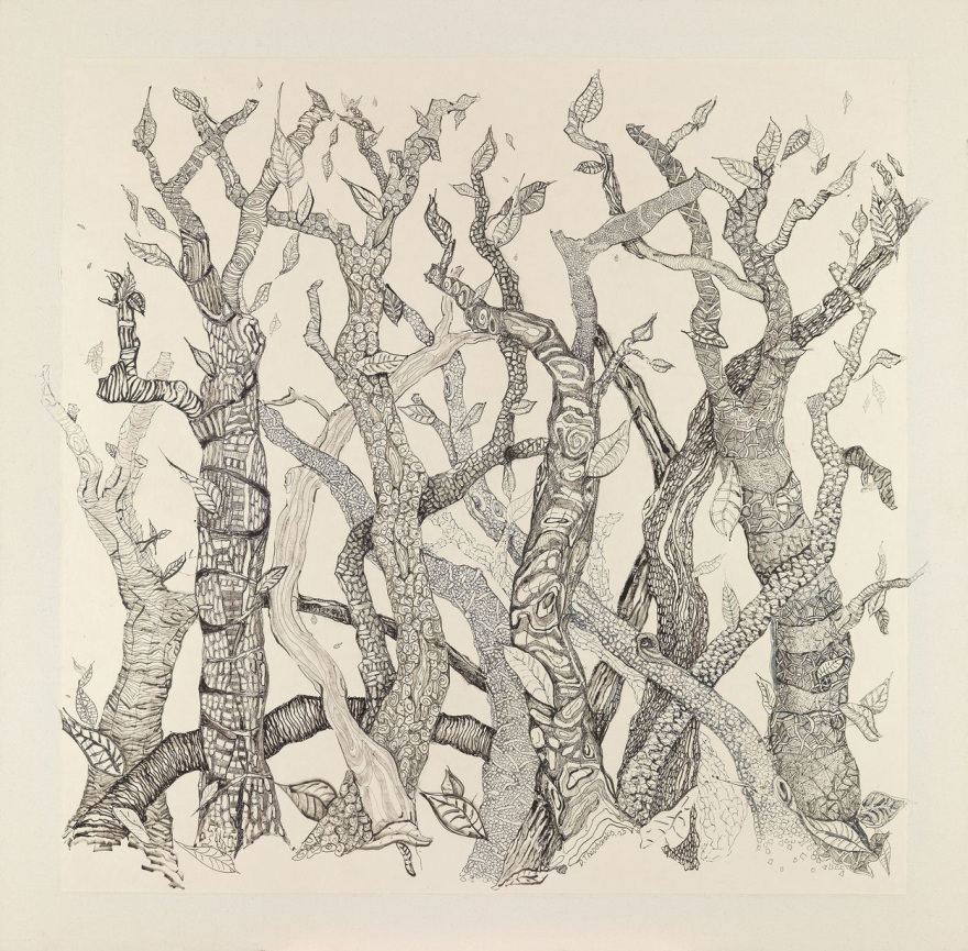 H εικαστικός Ντένη θεοχαράκη στην εμβληματική Saatchi Gallery του Λονδίνου