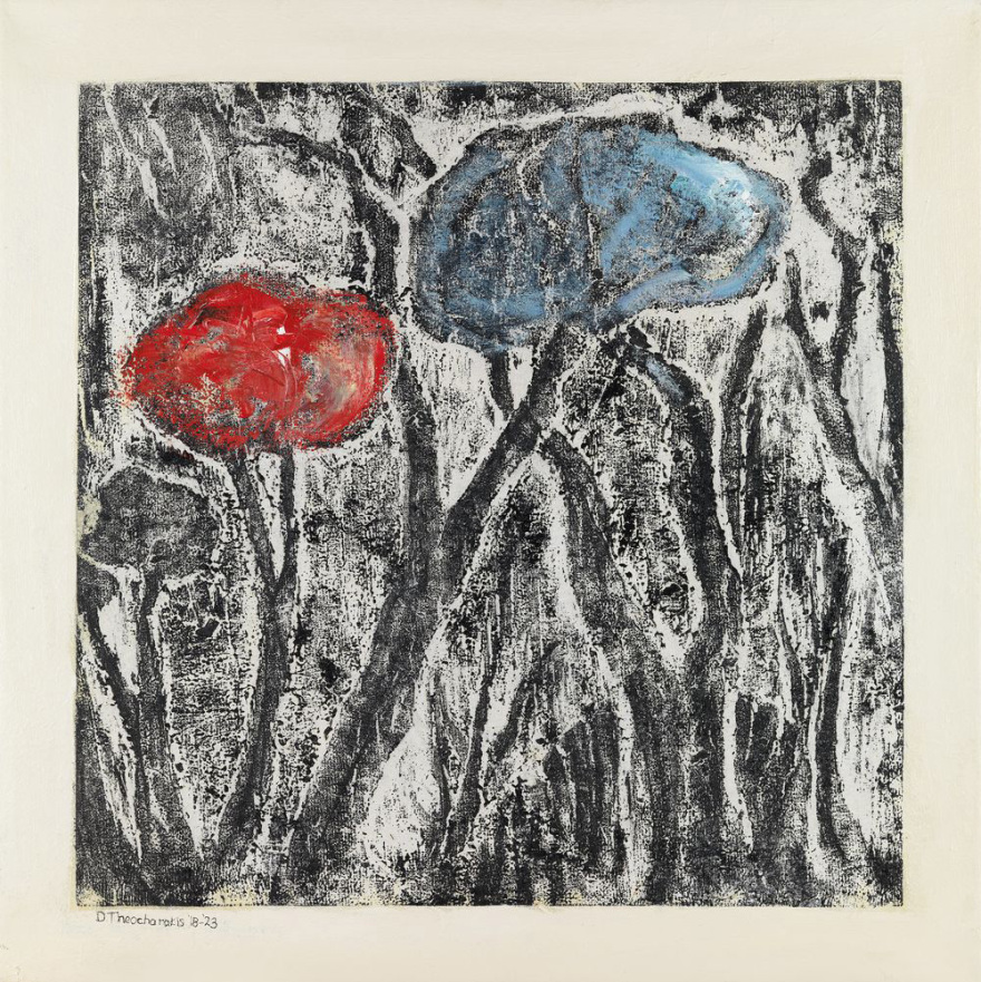 H εικαστικός Ντένη θεοχαράκη στην εμβληματική Saatchi Gallery του Λονδίνου