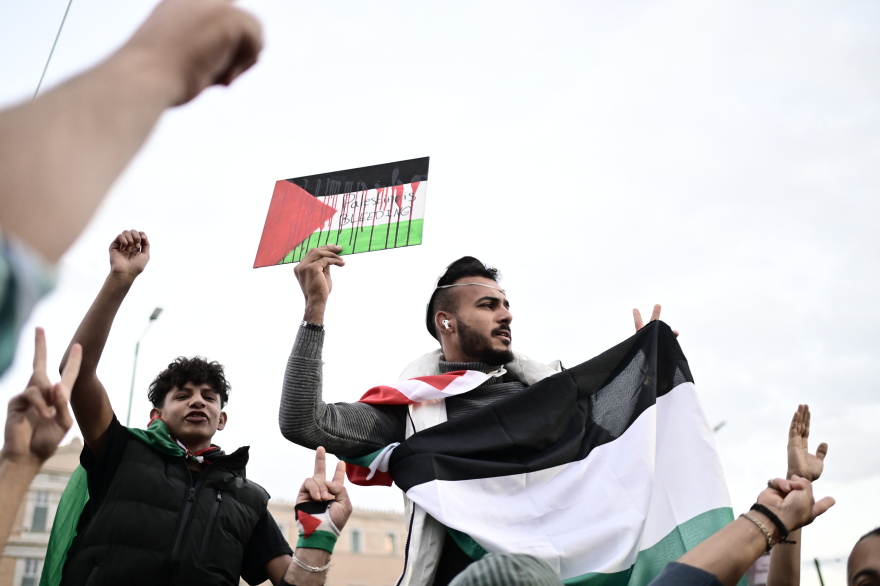 Χημικά στη συγκέντρωση υπέρ των Παλαιστινίων έξω από την πρεσβεία στο Ισραήλ