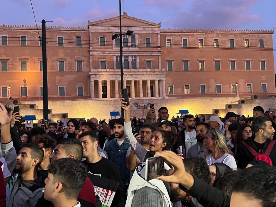 Χημικά στη συγκέντρωση υπέρ των Παλαιστινίων έξω από την πρεσβεία στο Ισραήλ