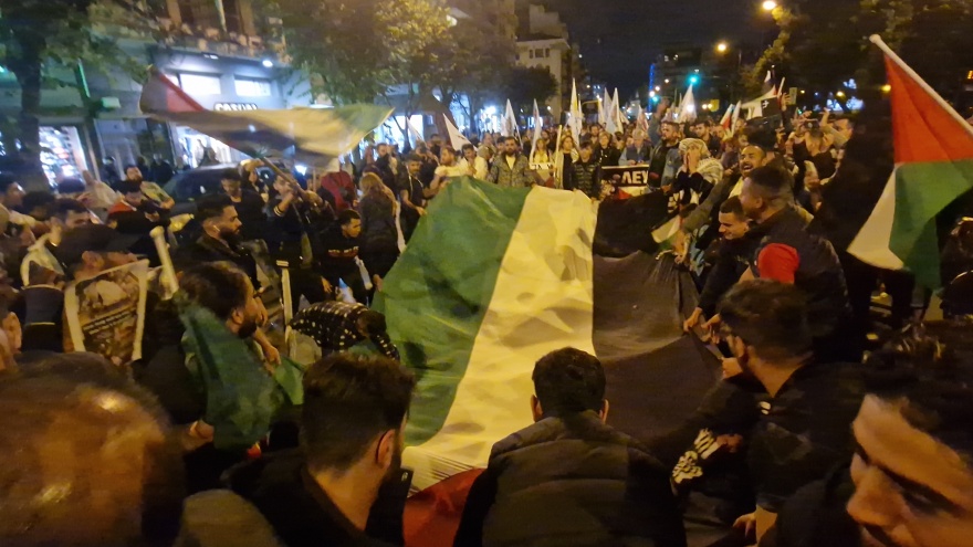 Θεσσαλονίκη: Συγκέντρωση και πορεία αλληλεγγύης για τον λαό της Παλαιστίνης (βίντεο)