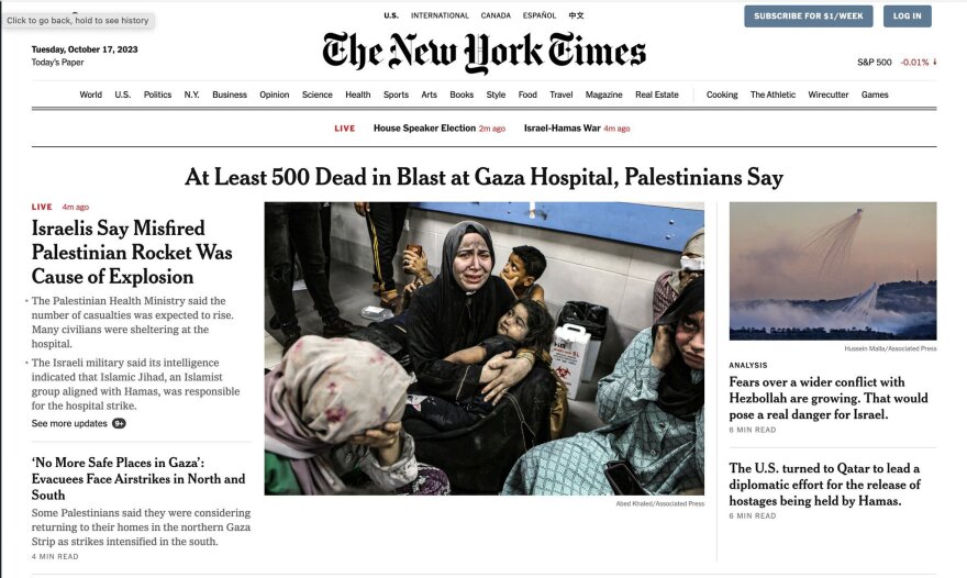 New York Times, BBC: Λάθος μας που αποδώσαμε στο Ισραήλ την ευθύνη για το χτύπημα στο νοσοκομείο