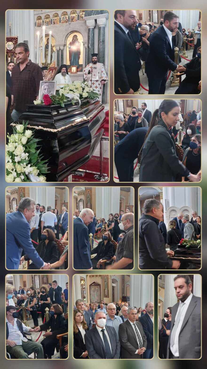 Σε κλίμα συγκίνησης το τελευταίο αντίο στον Γιώργο Γραμματικάκη - Δείτε φωτογραφίες