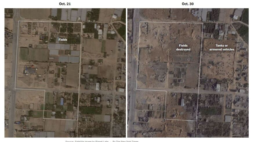 Πόλεμος στο Ισραήλ: Πέντε χιλιόμετρα μέσα στη Γάζα οι ισραηλινές δυνάμεις - Δείτε δορυφορικές φωτογραφίες