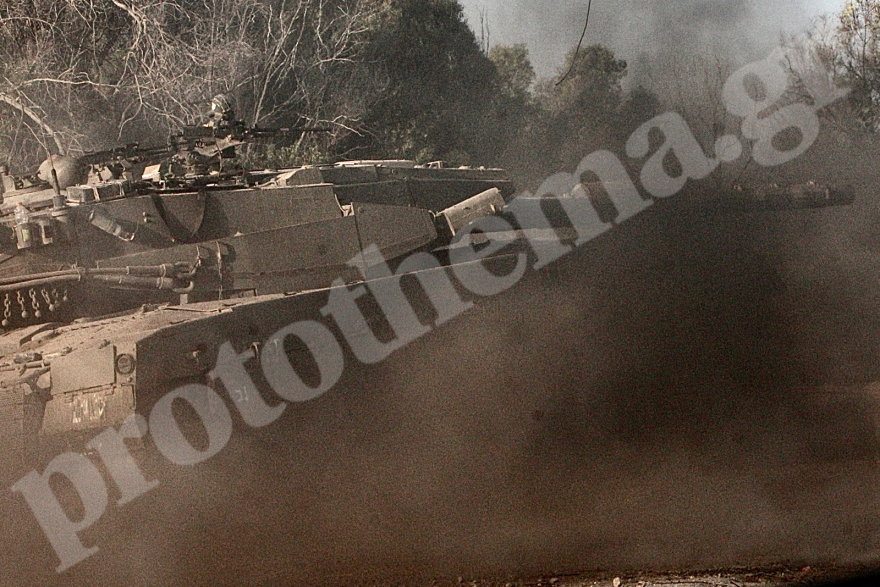 Ισραήλ: Το protothema στην πρώτη γραμμή - Η εκκίνηση των ισραηλινών αρμάτων και ο βομβαρδισμός της Χαμάς